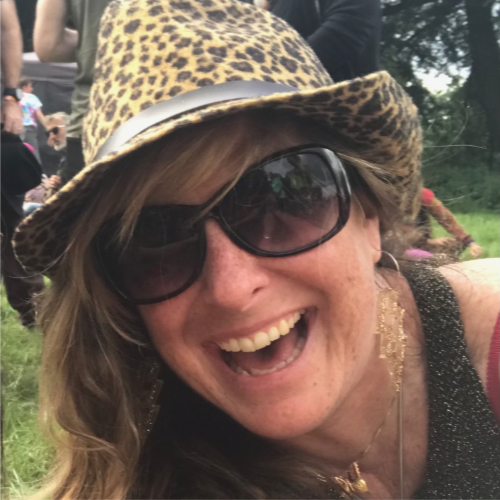 Michelle in leopard print hat
